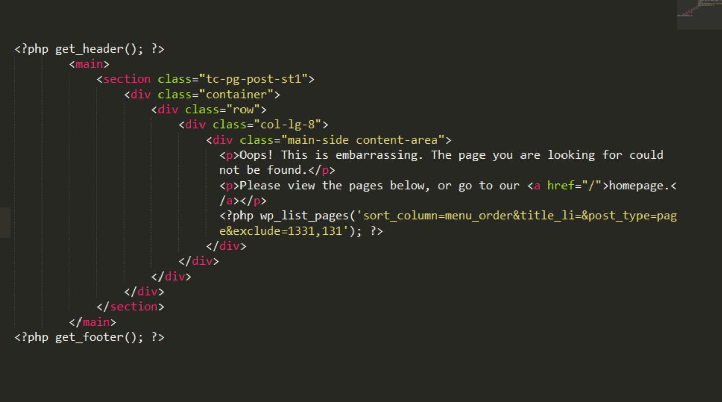 Why it is important to have a proper 404 page
